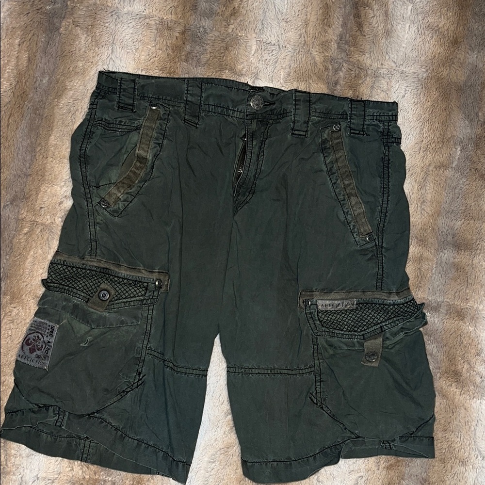 Men's Dark Green Cargo Shorts